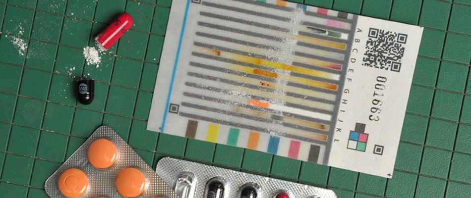 A completed PAD test card